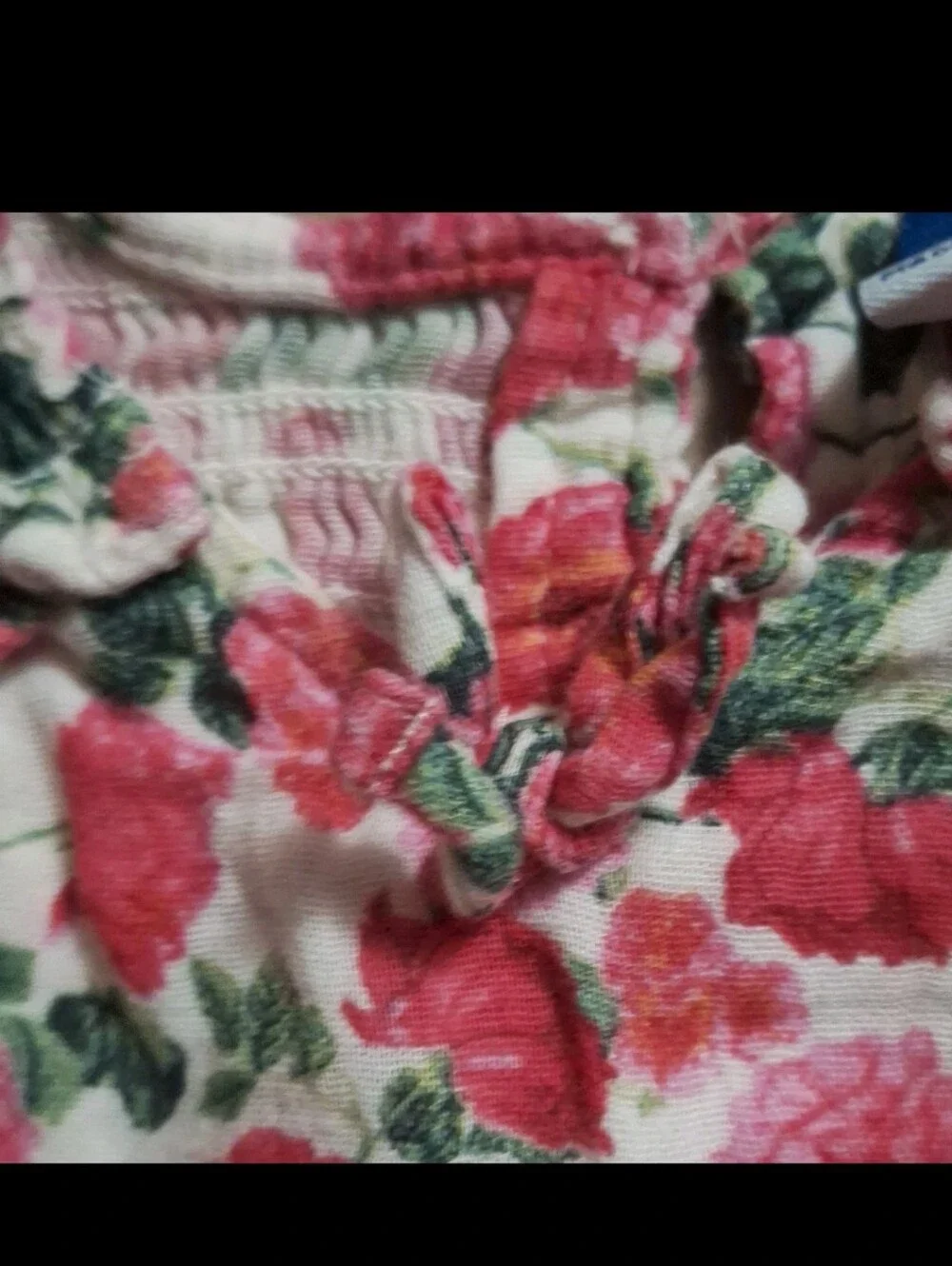 Old Navy Pink, Red and Green Floral Baby Two-Piece Set 12m-18m